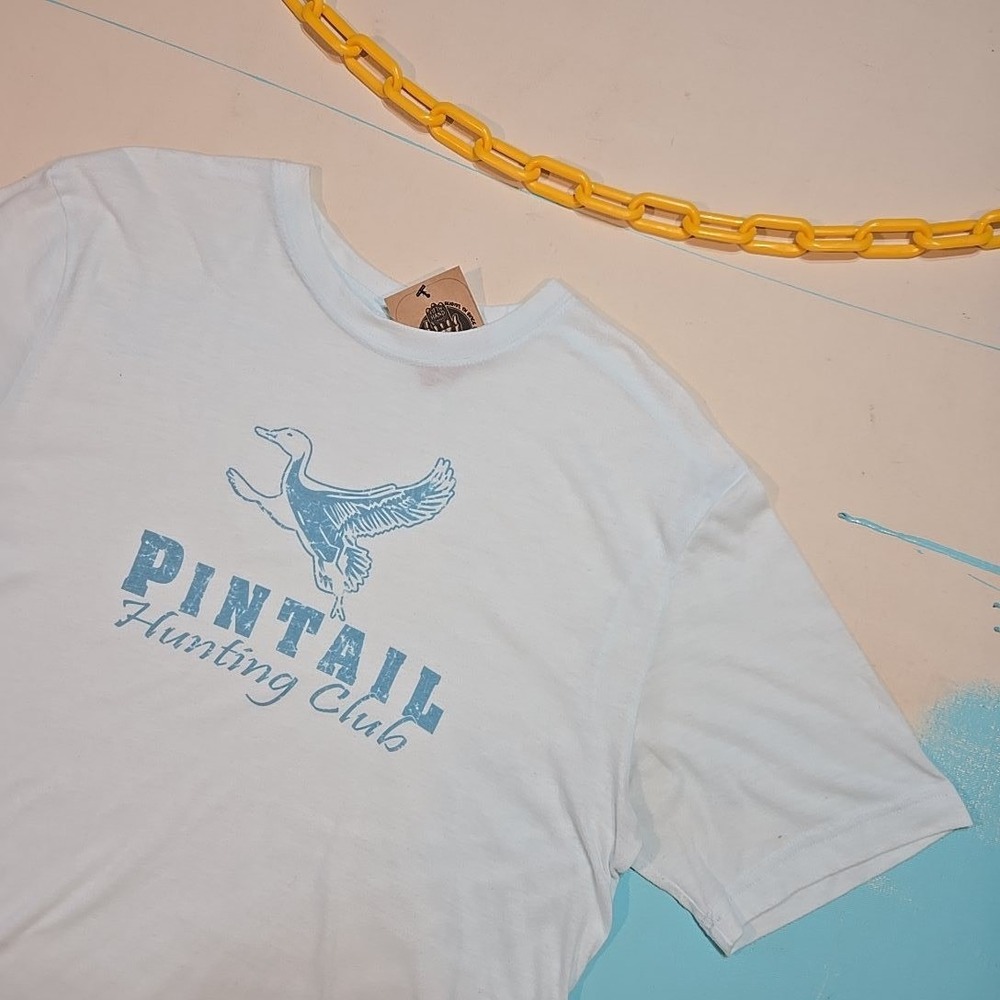 Pintail‎ Hunting Club XL Blue Modern Lightweight Tee Duck Print Soft Regular Fit